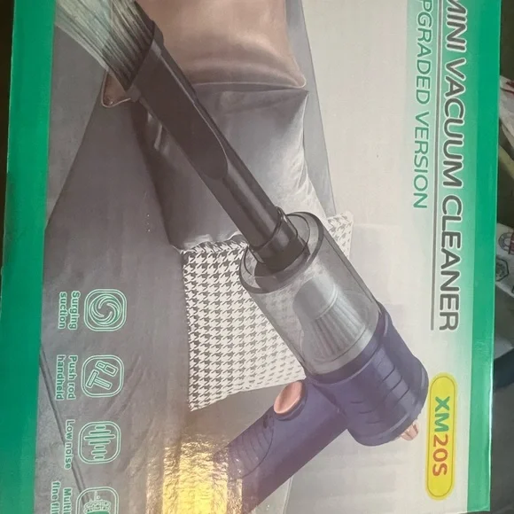 VACUUM CLEANER MINI XM20S LIGHTWEIGHT HANDHELD BLUE SILVER UPGRADED VERSION NIB - Picture 3 of 5